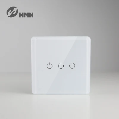 Interruptor de luz WiFi de pared estándar de la UE, interruptor de Control remoto táctil con Amazon Alexa Google para interruptor inalámbrico de hogar inteligente